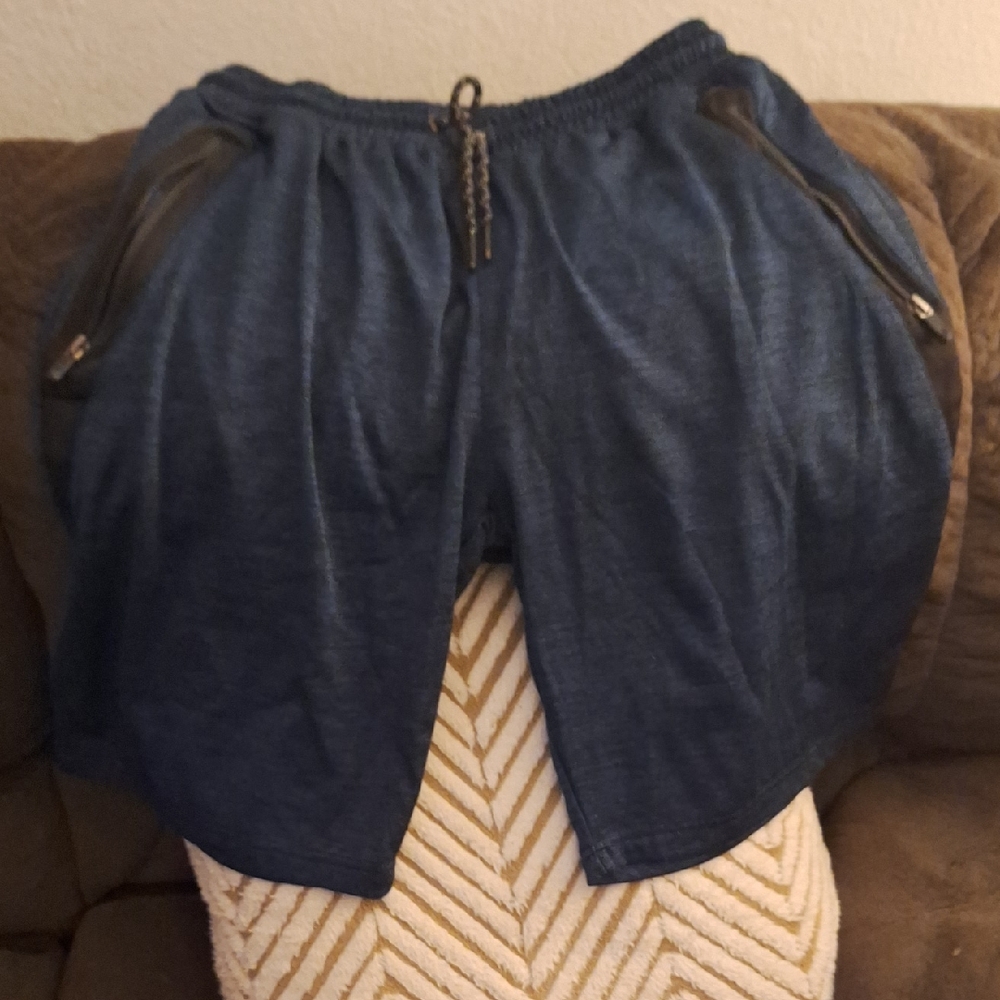 Burnside Blue Men's Shorts with Black Accents